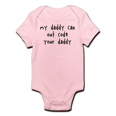 

CafePress - My Daddy Can Out Code Your Da Infant Bodysuit - Baby Light Bodysuit