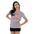 thumbnail image 4 of Classic American Flag USA Pride Womens Slim Fit Graphic Tee Brisco Brands S, 4 of 6