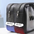 thumbnail image 2 of Matte Translucent Toiletry Bag ,with Handy Handle Makeup Cosmetic Organizer Bag Design With Wet And Dry Separation,black, 2 of 5