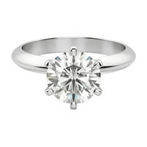 1ct Lab Grown Diamond Solitaire Engagement Ring 14k White Gold