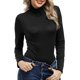 thumbnail image 2 of Camisetas de punto acanaladas ajustadas básicas con cuello cuadrado de manga larga sexy para mujer, 2 of 5