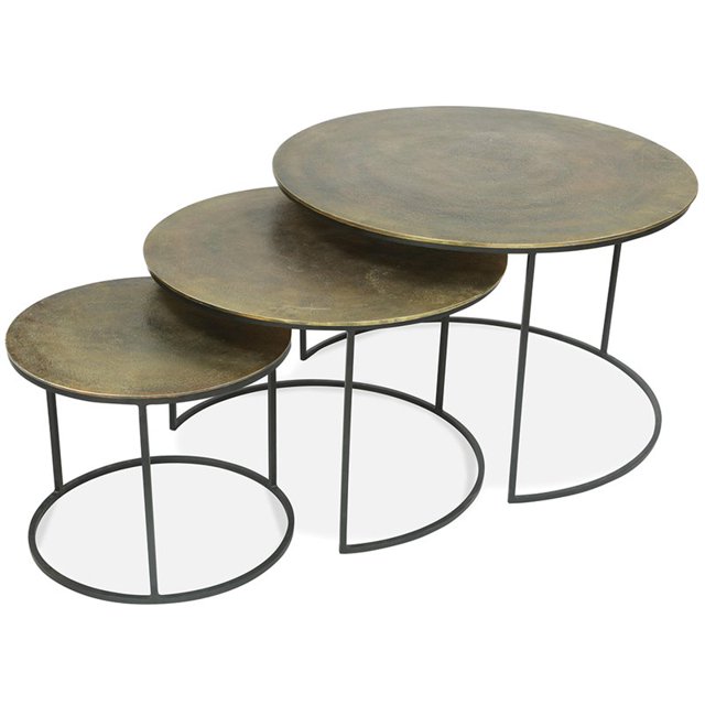 Bowery Hill Contemporain 3 Pièces Ensemble de Table Basse Imbriquée