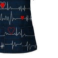 thumbnail image 4 of Frostluinai Savings Clearance Women's Working Uniform Nursing Uniform Scrubs Top Womens Top With Two Pockets Floral Patchwork Printed Short Sleeve V-neck Blouse, 4 of 4