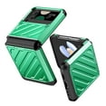thumbnail image 2 of ELEHOLD Rugged Case for Samsung Galaxy Z Flip 3 Hybrid PC+TPU Shockproof Anti-Scratch Case with Hinge Protection Armor Cover Case for Samsung Z Flip 3,Green, 2 of 6