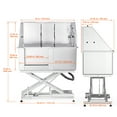 thumbnail image 3 of KFFKFF 50" Pet Bathing Station, Height Adjustable Electric Pet Grooming Tub, 330lbs Load Capacity Dog Washing Station for Home with Sliding Left Door, Faucet, Sprayer and Drain Kit, 3 of 10