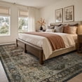 thumbnail image 3 of FEELHOME 9'x12' Area Rug Machine Washable Soft Vintage Distressed Non Slip Carpet for Living Room Bedroom Dining Room Brown, 3 of 7