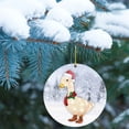 thumbnail image 2 of Colgante de Navidad de dibujos animados pollo pato árbol de Navidad adorno colgante decoración de fiesta navideña, 2 of 5