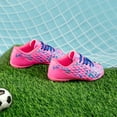 thumbnail image 3 of DREAM PAIRS Boys Girls Indoor Turf Soccer Shoes Lace Up Cleats Sports Shoes(Toddler/Little Kid/Big Kid) SDSO223K FUCHSIA Size 2, 3 of 6