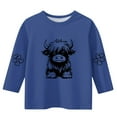 thumbnail image 4 of Lovzfmll T-Shirt Graphique à Manches 3/4 pour Enfants, Col Rond Décontracté, Style Col Rond pour Tout-Petits 3-4 Ans, 4 of 4