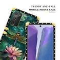 thumbnail image 5 of FKBRCL4U Compatible with Samsung Galaxy Note 20 Case, Colourful Dragonfly Pink Lily Pads Luxury Golden Decoration for Girl Women Soft TPU Shockproof Protective Hard PC Back, 5 of 7