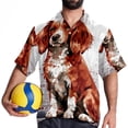 thumbnail image 4 of Pixel Dog Men's Casual Hawaiian Shirts, Printed Button Down Short Sleeve Summer Beach Tops with Spread Collar - Unisex, 4 of 6