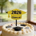 thumbnail image 5 of Decoration Graduation Cake Class Of 2026 Cake Toppers Grad Cap Decorative Cupcake Inserts Graduation Theme Party, 5 of 5