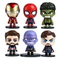 thumbnail image 1 of Figuras de acción de los vengadores de Marvel, modelos de Pantera Negra, Spiderman, Ironman, Hulk, Thor, juguetes móviles articulados, regalo de cumpleaños para niños Fivean unisex, 1 of 2