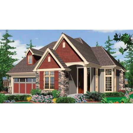 TheHouseDesigners-5269 Cottage House Plan with Basement Foundation (5 Printed Sets)