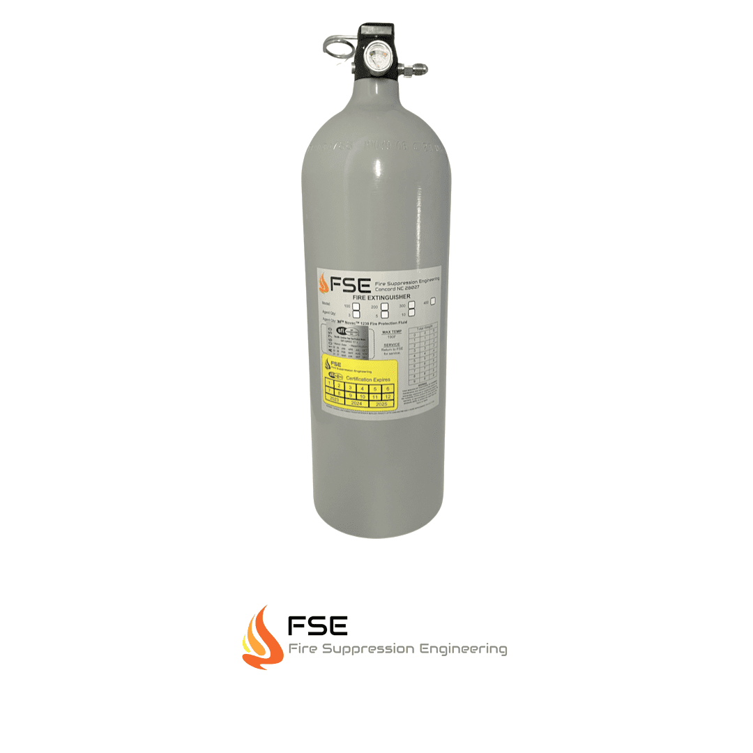 FSE 11011 Fire Suppression Engineering 10lb Replacement Extinguisher - Bottle Only - SFI Certified