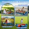 thumbnail image 6 of Scuddles Compact Picnic Blanket – 79"x59" Extra-Large Outdoor Mat, 3-Layer Waterproof, Soft Fleece, Reinforced Edges, Carry Strap for Camping, Beach & Parks, 6 of 7