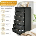 thumbnail image 4 of Ktaxon 7 Drawers Dresser Chests for Bedroom, Wood Chset of Drawers,Dressers Organizer for Bedroom, Living Room,Hallway, Black, 4 of 18