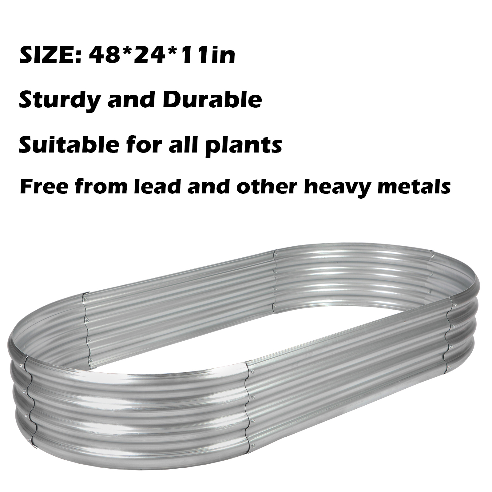 Nana Guard 3-Pack Galvanized Raised Garden Bed, Oval photo 7