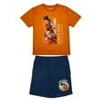 thumbnail image 3 of Dragon Ball Z 3-Pack Boy's Orange Short Sleeve Tee, Gray Muscle Tank, Blue Athletic Shorts Set, 3 of 7