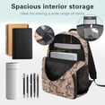 thumbnail image 5 of HUISEFOR Brown Camo Bow Kids Backpack for Girls 10-12 School Backpacks Sets with Lunch Bag Pencil Case Water Bottle Holder 4 Piece 17 Inch Bookpack Lightweight Multi-Pocket, 5 of 7
