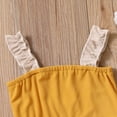 thumbnail image 4 of Sngxgn Girls' Pant Sets 2 Piece Outfits Sleeveless U Neck Tank Crop Top Elastic High Waist Wide Leg Pants(Yellow,90), 4 of 6