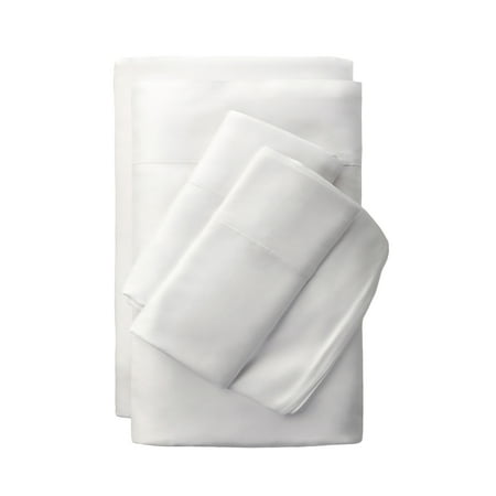 Cariloha Classic Bamboo Viscose 4-Piece Bed Sheet Set - Cooling and Comfortable for Rest and Relaxation - Flat and Fitted Sheet and Two Pillowcases - Twin - XLarge - White