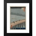 thumbnail image 2 of Andō Hiroshige 11x14 Black Modern Framed Museum Art Print Titled - Sudden Shower Over Shin-Ohashi Bridge and Atake, from the Series One Hundred Famous Views of Edo (1857), 2 of 5