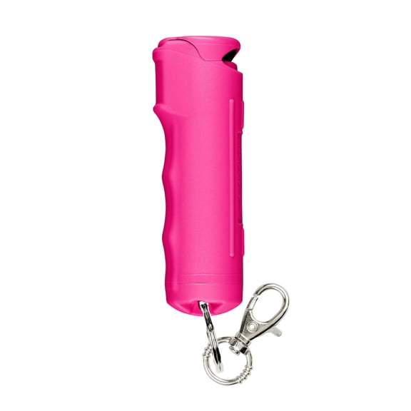 SABRE Flip Top Pepper Gel with Finger Grip and Key Ring, Black