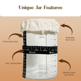 thumbnail image 5 of BAODELI Sourdough Starter Jar Glass, 34oz Food Storage Jar Kit for Sourdough Bread Baking Supplies, 5 of 8