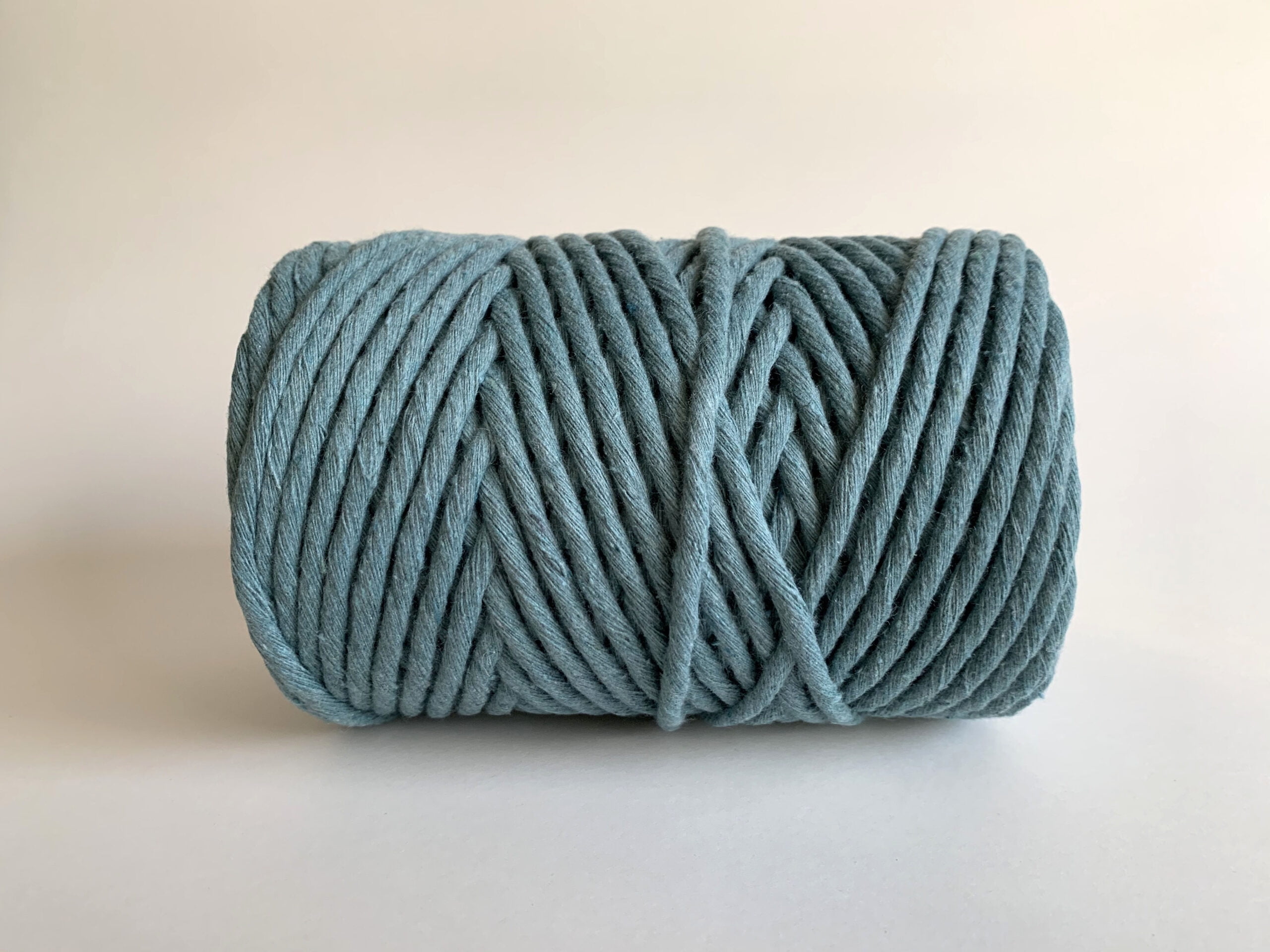 6mm Single Strand Craft Cord Recycled Cotton Macrame String - Teal