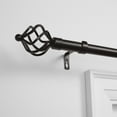 thumbnail image 4 of EXCLUSIVE HOME Torch 1" Curtain Rod and Finial Set, Matte Bronze, Adjustable 84"-160", 4 of 5