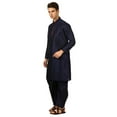 thumbnail image 2 of Mens Handmade Art Silk Loop Button Designer Kurta Dhoti Set/Mens Indian Sherwani, 2 of 4