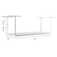 thumbnail image 3 of MonsterRax 3' x 8' Overhead Garage Storage Rack Holds 450 Pounds, White, 3 of 8