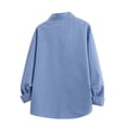 thumbnail image 5 of Gamivast Cotton Shirts for Men Oversized Lapel Collar Button up Shirts Casual Long Sleeve Sweatshirts with Chest Pockets Street Fashion Outfits, 5 of 6