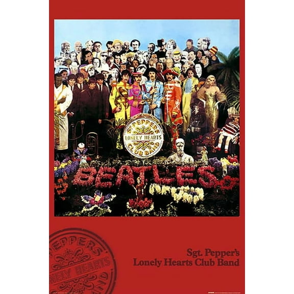 BUY ART FOR LESS Officially Licensed Beatles Sgt Pepper (Album Cover) 24 x 36 Inch Art Poster - Decorative Print - Poster Paper - Ready to Frame