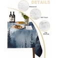 thumbnail image 5 of Blue Mountain Peak Suqare Tablecloth - 60 x 60 Inch, Forest Tree Bird Fog Landscape Waterproof & StainResistant Tablecloth, Washable Oil-proof Table Cover for Dining/Party/Wedding/Camping/Buffet, 5 of 9
