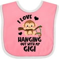 thumbnail image 3 of Inktastic Monkey I Love Hanging out with My Gigi Boys or Girls Baby Bib, 3 of 4