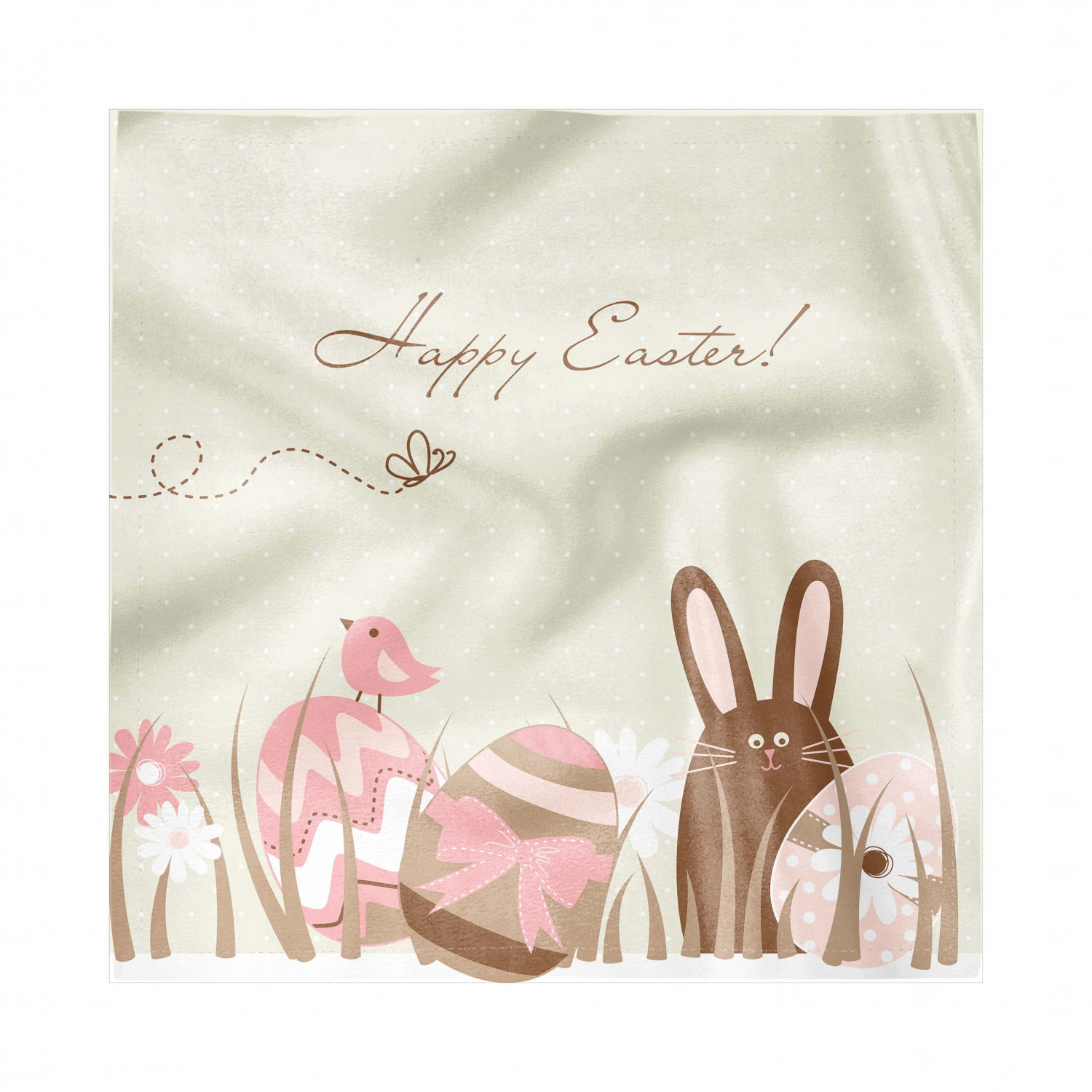 Easter Bunny Chick Pastel Set of 6 12 x 12 Single Ply Cotton Napkins 