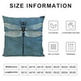 thumbnail image 5 of Chilfamy  Home Decorative Dragonfly Grunge Blue Vintage Wings Dragon Throw Pillow Case Cushion Cover for Sofa Couch 18x18in, 5 of 5