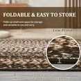 thumbnail image 5 of Modern Bordered Round Area Rug 4ft Washable Bedroom Circle Rugs Non Slip Stain Resistant Dining Room Round Throw Carpet Contemporary Circle Mats for Living Room Kitchen Nursery, Brown, 5 of 9