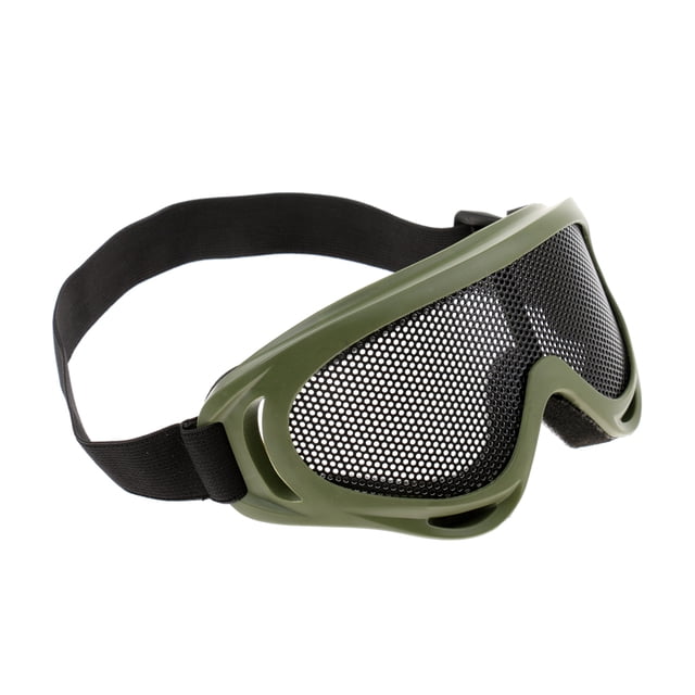 de Malla de Acero Tácticas Al Aire Libre Protección Banda Elástica verde Sunnimix Gafas tácticas