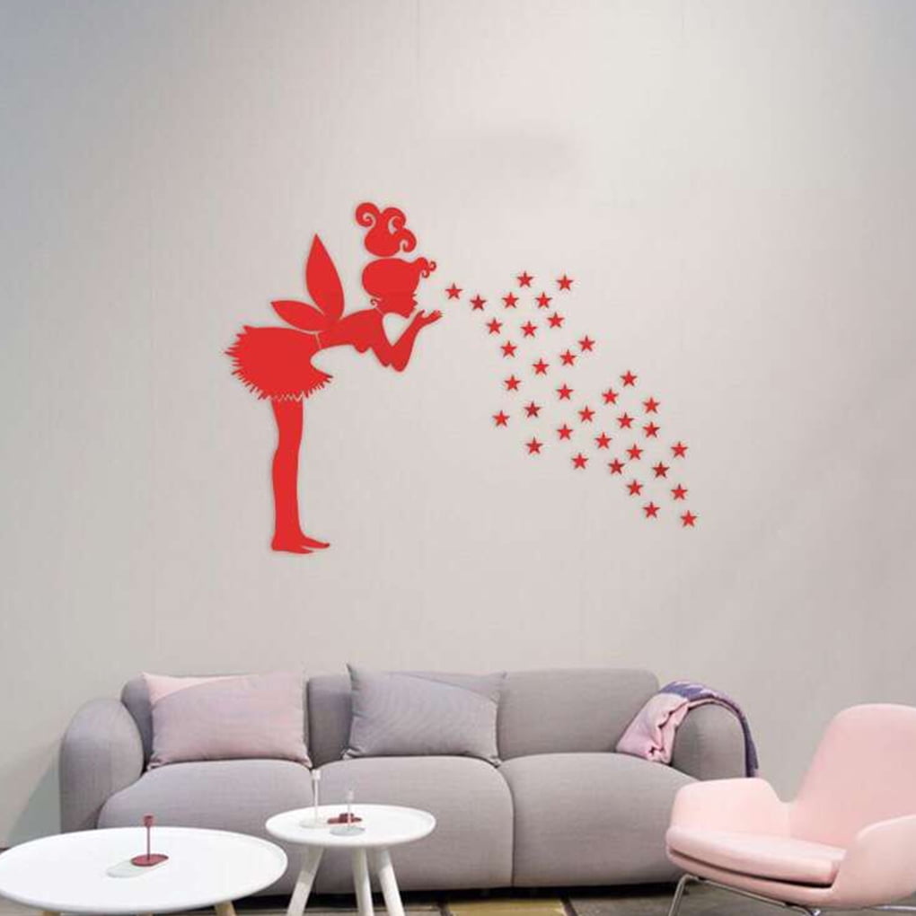 Wall Art Stickers Transfers Murals Decals Fairy Wand Magic Spell with Stars 