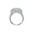 thumbnail image 2 of FB Jewels 14kt White Gold Womens Princess Diamond Cluster Bridal Wedding Engagement Ring 3-1/2 Cttw, 2 of 3