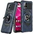 thumbnail image 2 of Tommulti Phone Case for T-Mobile Revvl 6 Pro 5G,  Ring Stand Hybrid Case Cover + Tempered Glass (Blue), 2 of 6