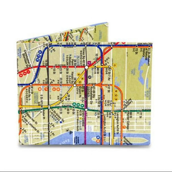 New York City NYC Subway Station Map The Mighty Billfold Wallet