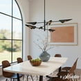 thumbnail image 3 of Hunter - Merian 6-light Matte Black, Extra Large Chandelier, Dimmable, Modern Style, Sputnik Shaped, for Bedrooms, Dining, Living Rooms - 48140, 3 of 9