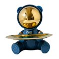 thumbnail image 3 of Estatua de oso de resina con bandeja, soporte de almacenamiento, escultura decorativa moderna para cafetería, sala de estar, decoración de , Azul BLESIY Bandeja de estatua de oso, 3 of 8