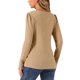 thumbnail image 3 of INSPIRAR CHIC Blusas de Manga Larga para Mujer con Decoración de Botones Cuello Cuadrado Suéter Tops L Caqui, 3 of 6