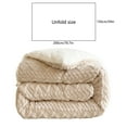 thumbnail image 3 of Eespoir Thickened Soft Insulation Winter Throw Blanket, Adult Comfortably Blanket, Cas-hm-ere and Hibiscus Double Fabrics, Breathable Warmth Fluffy Velvet Blanket, Beige, 3 of 6