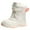 White, variant on Aihuaihua Girls Winter Boots Thick Sole Velvet Lined Snow Shoes Fashionable Kids Outdoor Cold Weather Footwear Size 9.5-10 Years